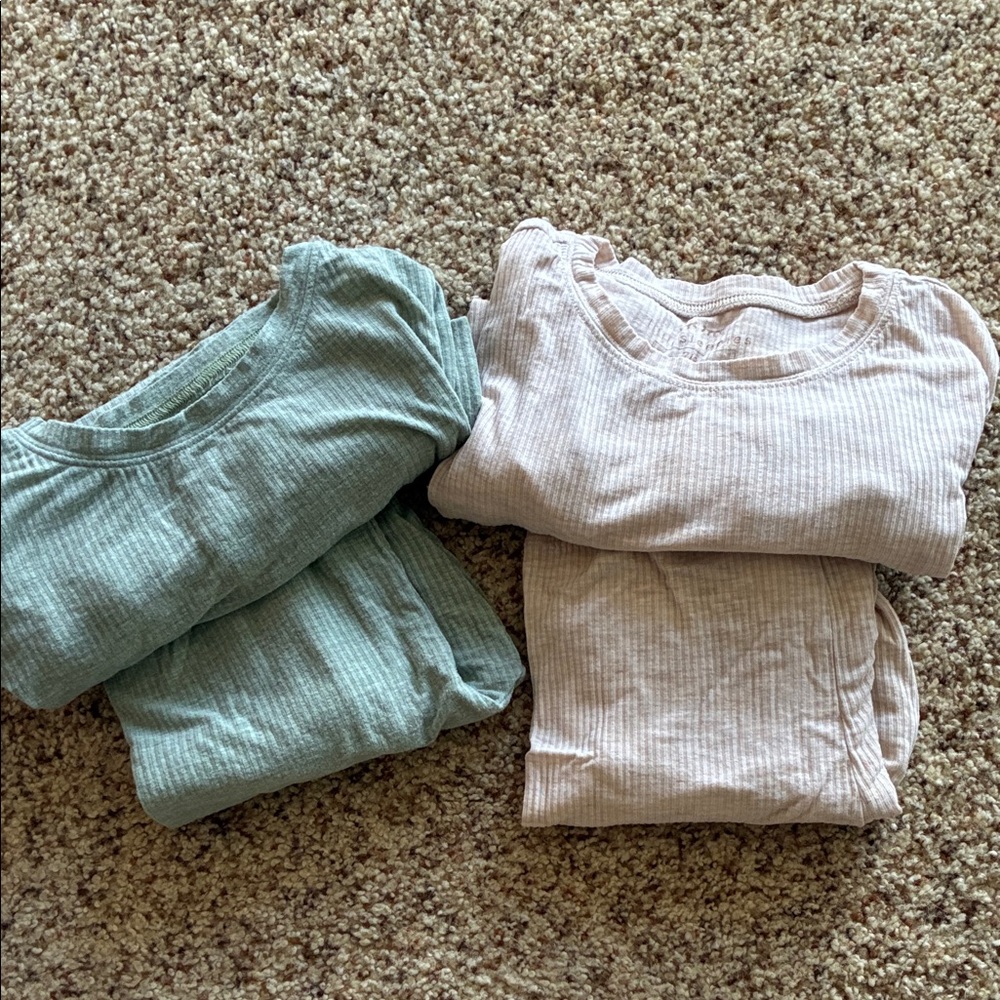 Little Sleepies Kids Matching Sets in Green and Pink